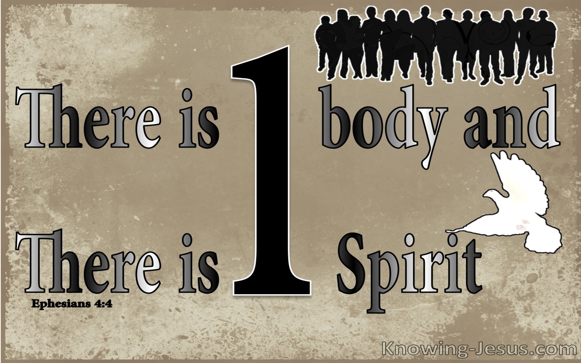 Ephesians 4:4 There Is One Body And One Spirit (beige)